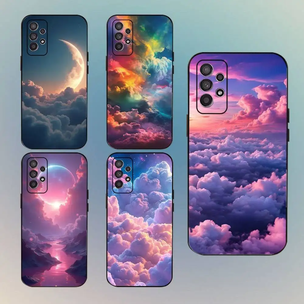 

Mganetic Cloud Phone Case For Samsung Galaxy A13,A21s,A22,A31,A32,A52,A53,A71,A80,Soft Black Shell