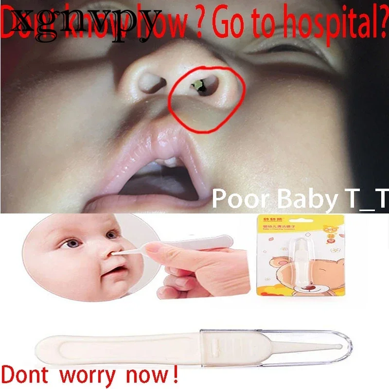 xgnvpy Booger Clip Baby Booger Clip Noworodek Dziecko Środek do czyszczenia nozdrzy Pęseta zabezpieczająca Okrągła główka Klips