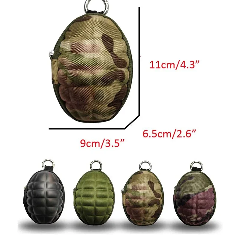 Mini Grenade Shaped Car Key Wallets Coin Purse Pouch Bag Keychain Holder Case PU Leather Accessories Little Change Wallet