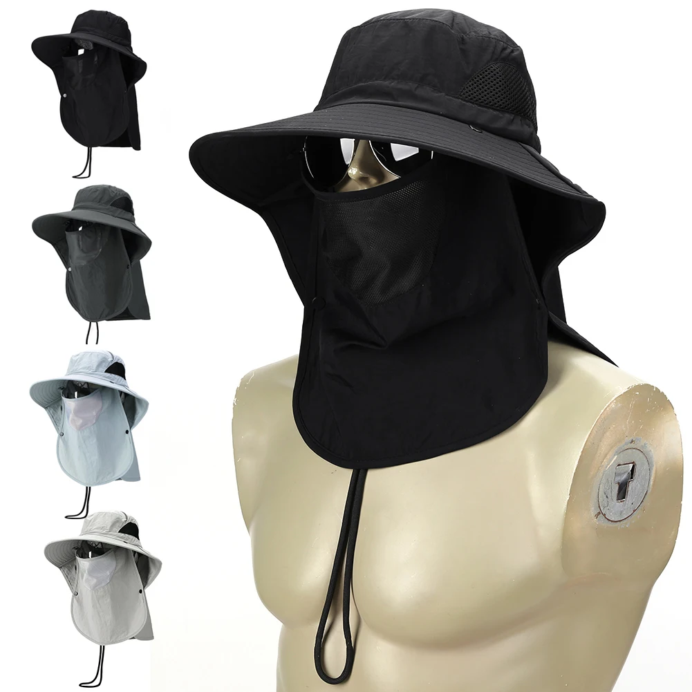 

Широкополая панама-кепка с маской для лица для взрослых, для спорта, рыбалки, туризма