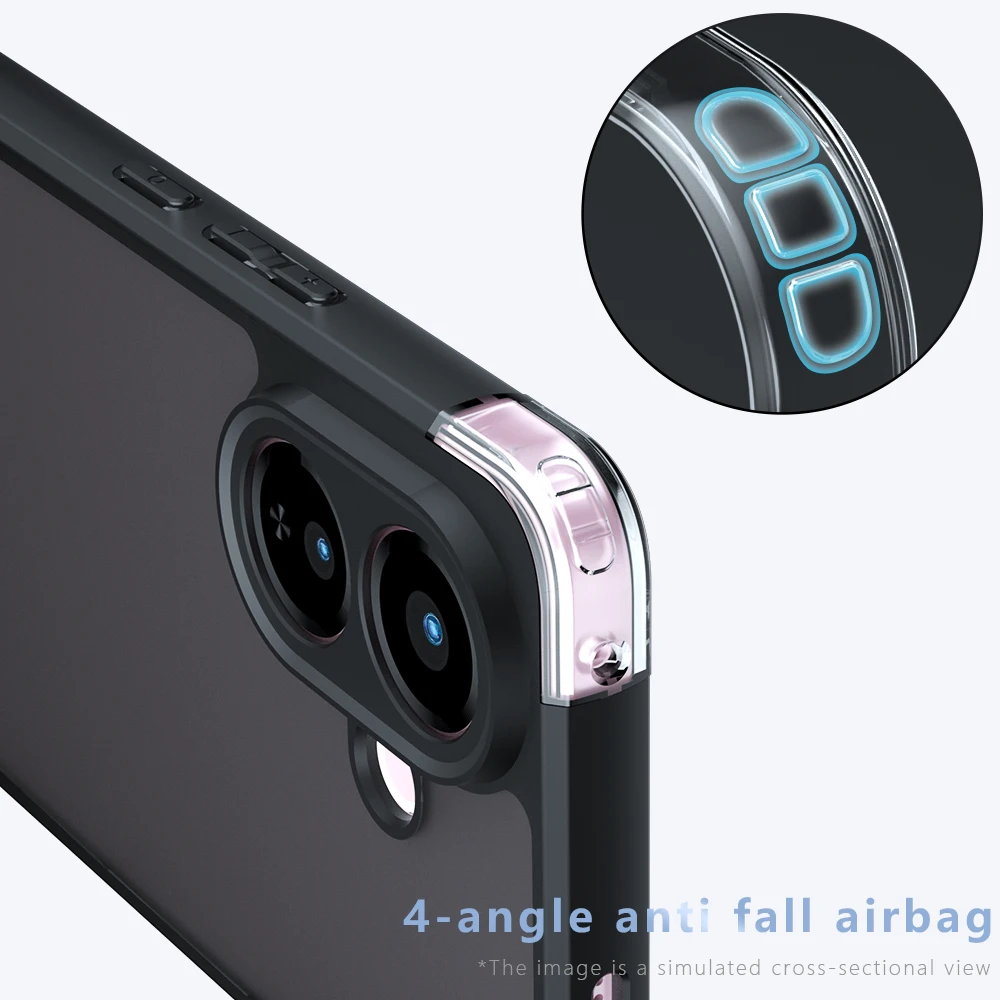 Skin Sensation Airbag Anti Drop Case Cover for Vivo V60 Lite Mircropyle Back Case Cover for Vivo V60e Phone Fundas Para Vivo V60