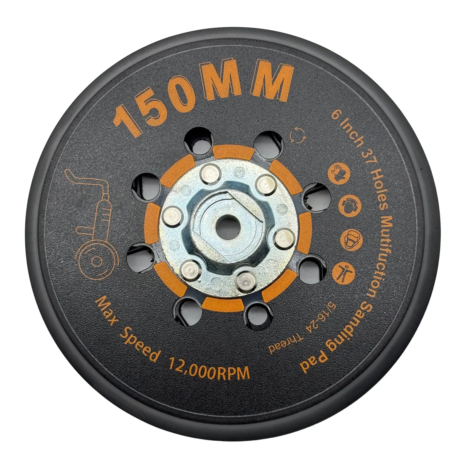 For DIY Projects Backing Pad 6 Inch Disc Orbital Sander Backing Pad With Holes Accessory Easy Installation