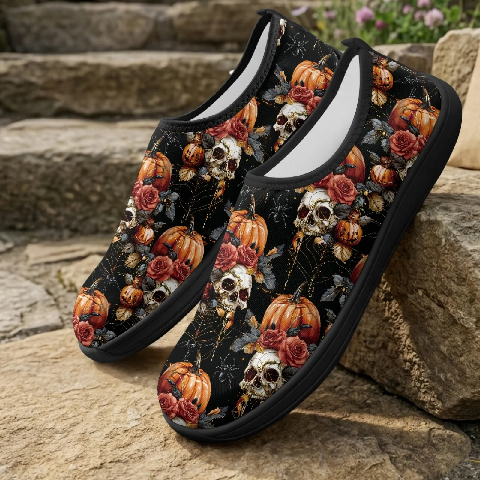 PENSTROLL Pumpkin Rose New Design Sneakers Polyester & EVA Tennis Shoe Wide Toe Box Casual Shoes for Middle Age
