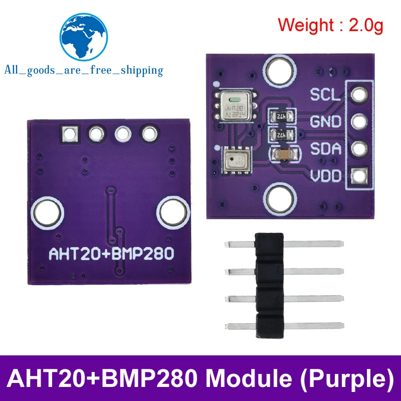 TZT AHT20+BMP280 Temperature Humidity and Air Pressure Module High-precision For Arduino