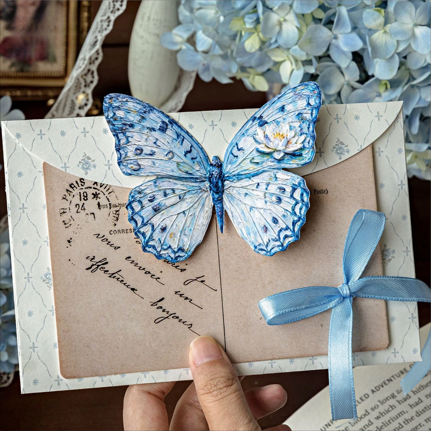 Vintage Colorful Butterfly Flower Landscape Sticker Creative DIY Journal Material Collage Scrapbooking Stationery