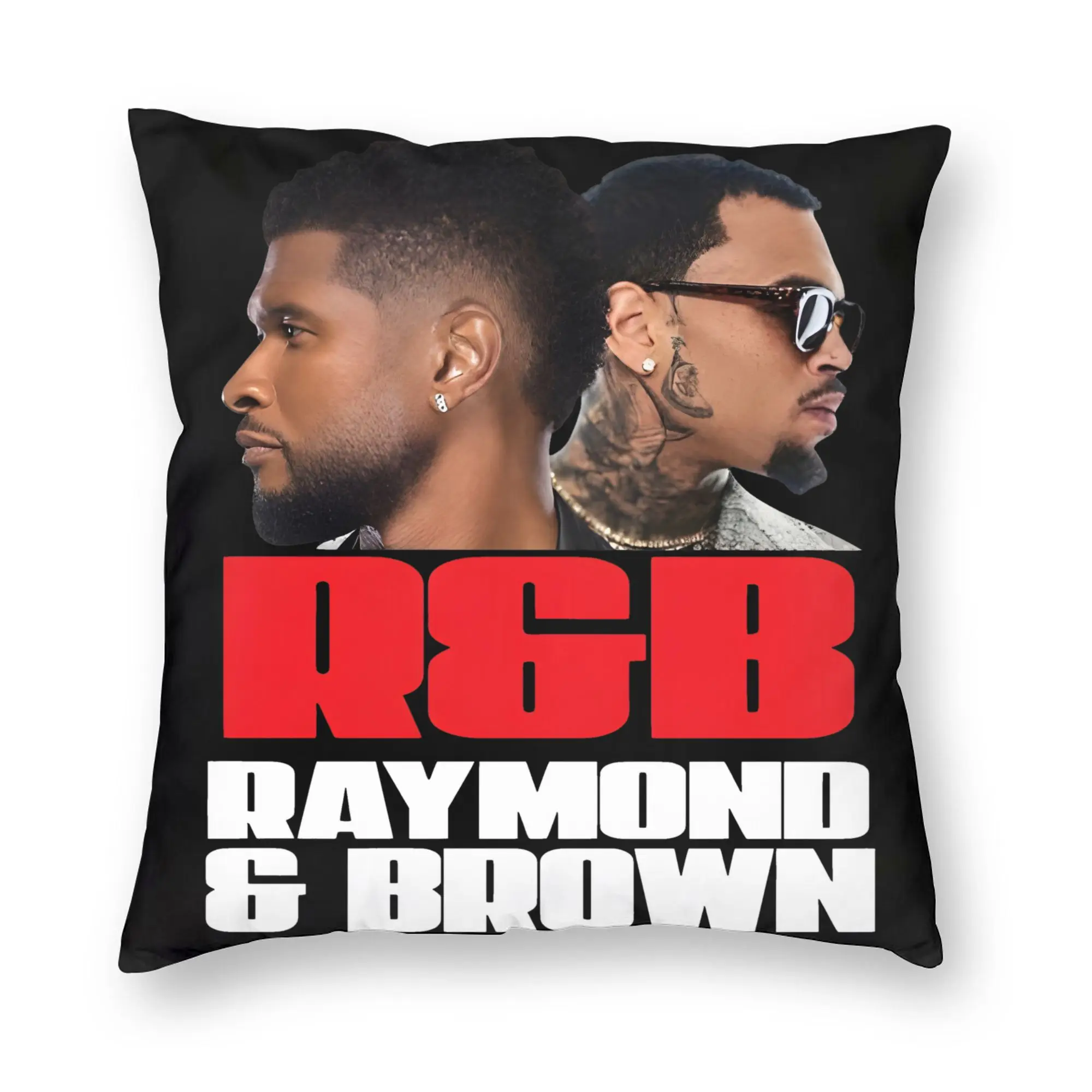 Chris Brown And Usher The Rb Tour Pillow Cover  Raymond And Brown Cushion Cover Kawaii Pillow Case For Wedding Party Home Decor