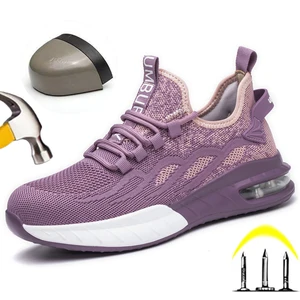 Hafif, burunlu çelik, güvenlik botlarının güvenliğinden ayakkabılar, iş ve nefes alabilen kadın ayakkabıları 3 numaralı çelik burunlu dişi botun en büyük satışlarından 12'si