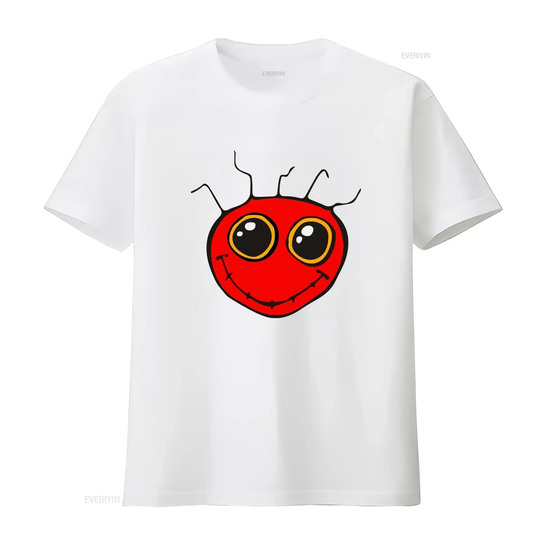Fantazia Logo T Shirt Rave Old Skool Hardcore Techno Dreamscape 90s Cartoon Red Alien Face Print vintage Washed Comfortable