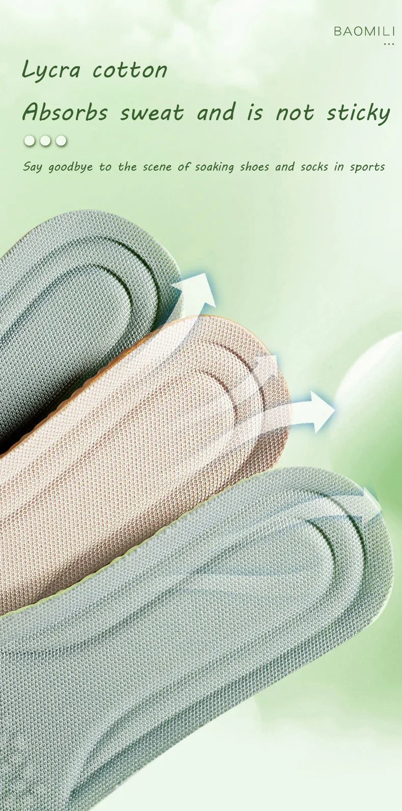 Neue EVA-Sport-Einlegesohle für Schuhe, weiche, stoßdämpfende, atmungsaktive Deodorant-Einlegesohlen für Füße, Männer und Frauen, Schuhsohle, Laufvorlage – Detail 10