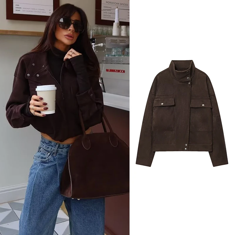 

Женские осенние куртки, пальто, новинка 2023 года, модные элегантные женские теплые куртки с карманами, осенняя уличная шикарная верхняя одежда для путешествий и вечеринок