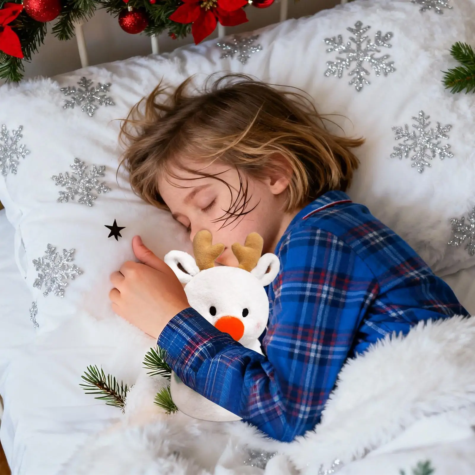 عيد الميلاد الرنة لعبة لينة دمية الدعامة الرنة محشوة الحيوان للداخلية المنزل غرفة نوم أريكة الطابق الاطفال الأصدقاء الأسرة