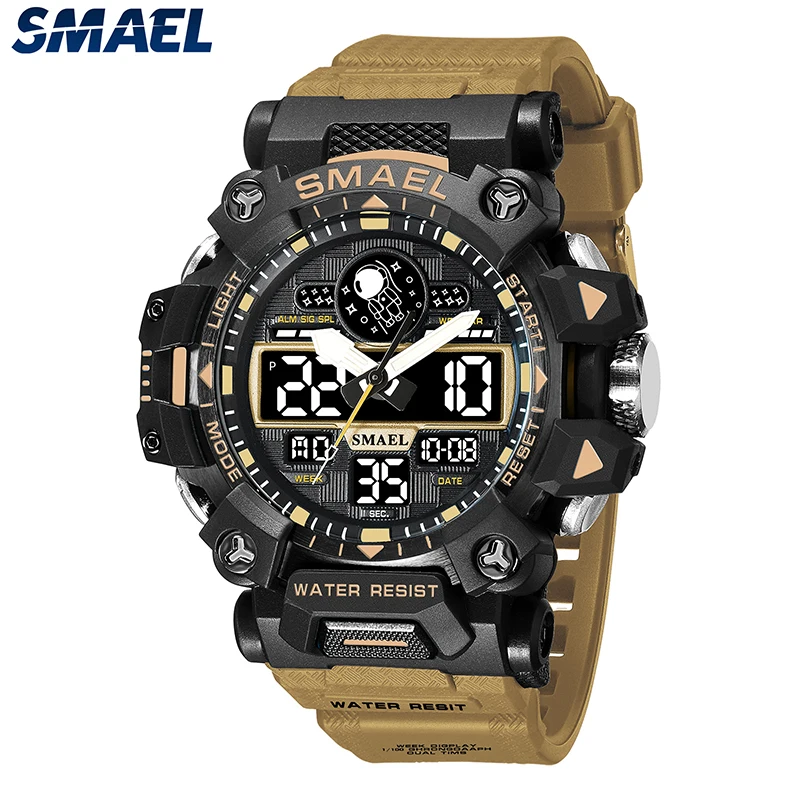 

SMAEL Brand Men Sports Watches 50m Waterproof Digital Clock New Men Military Watch Army 8078 Led Quartz Watch Men Wristwatches