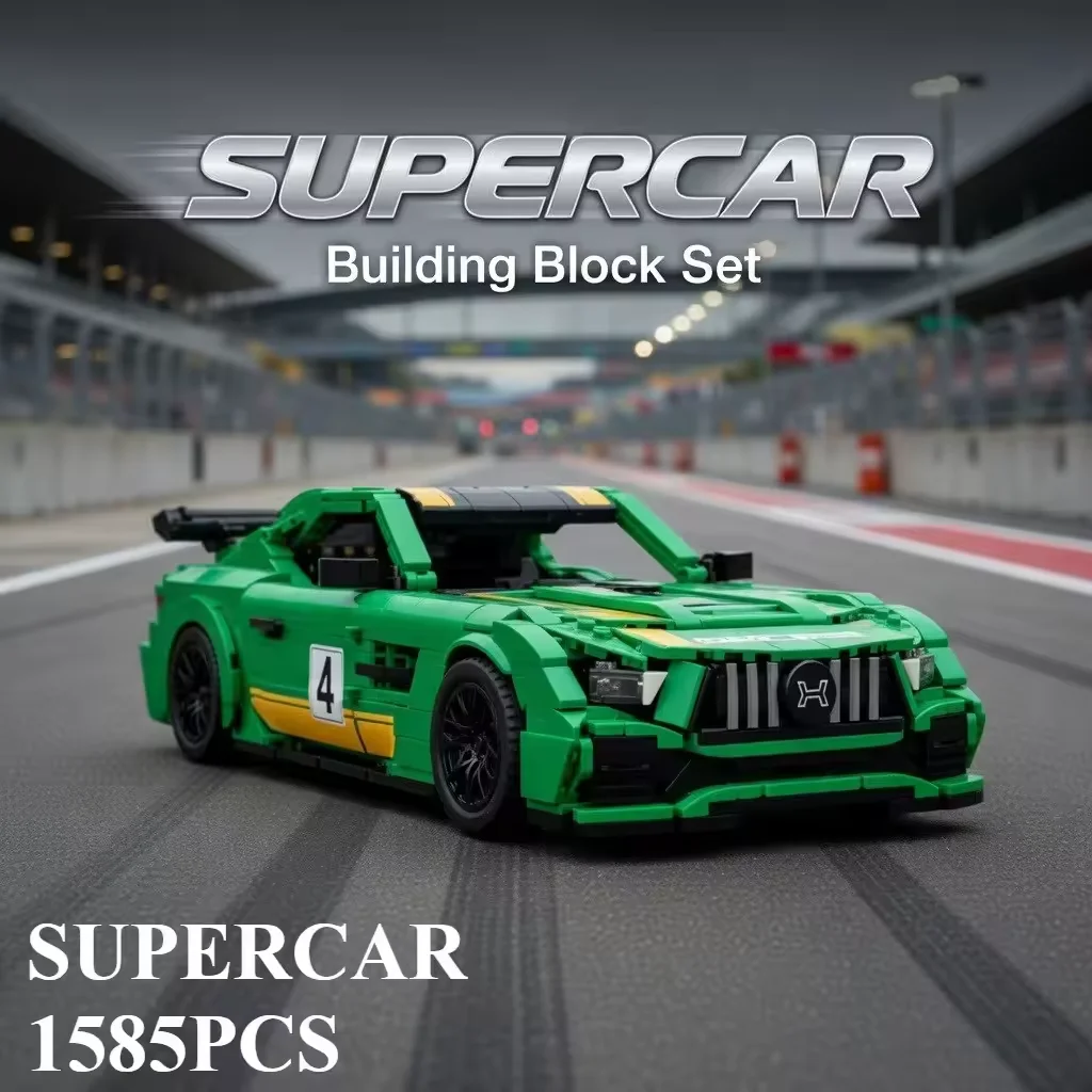 

Technik GTR Green Hell Racing Car Building Blocks Set JD104 Speed Supercar Sports Vehicle Model Kit Toys Boy Adults Gift 1585pcs