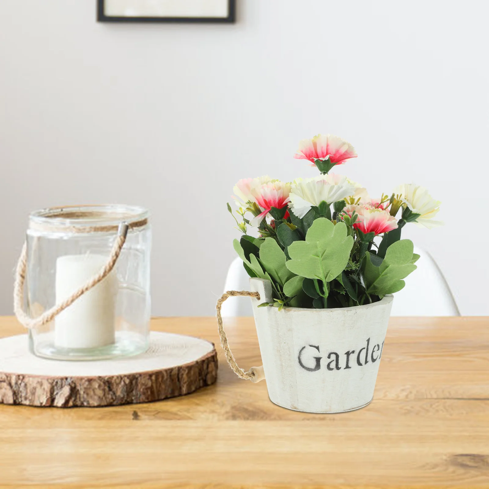 

Fake Flower Bonsai Ornament Realistic Artificial Plant Desktop Decor For Home Office Tabletop Small Potted Greenery Decors