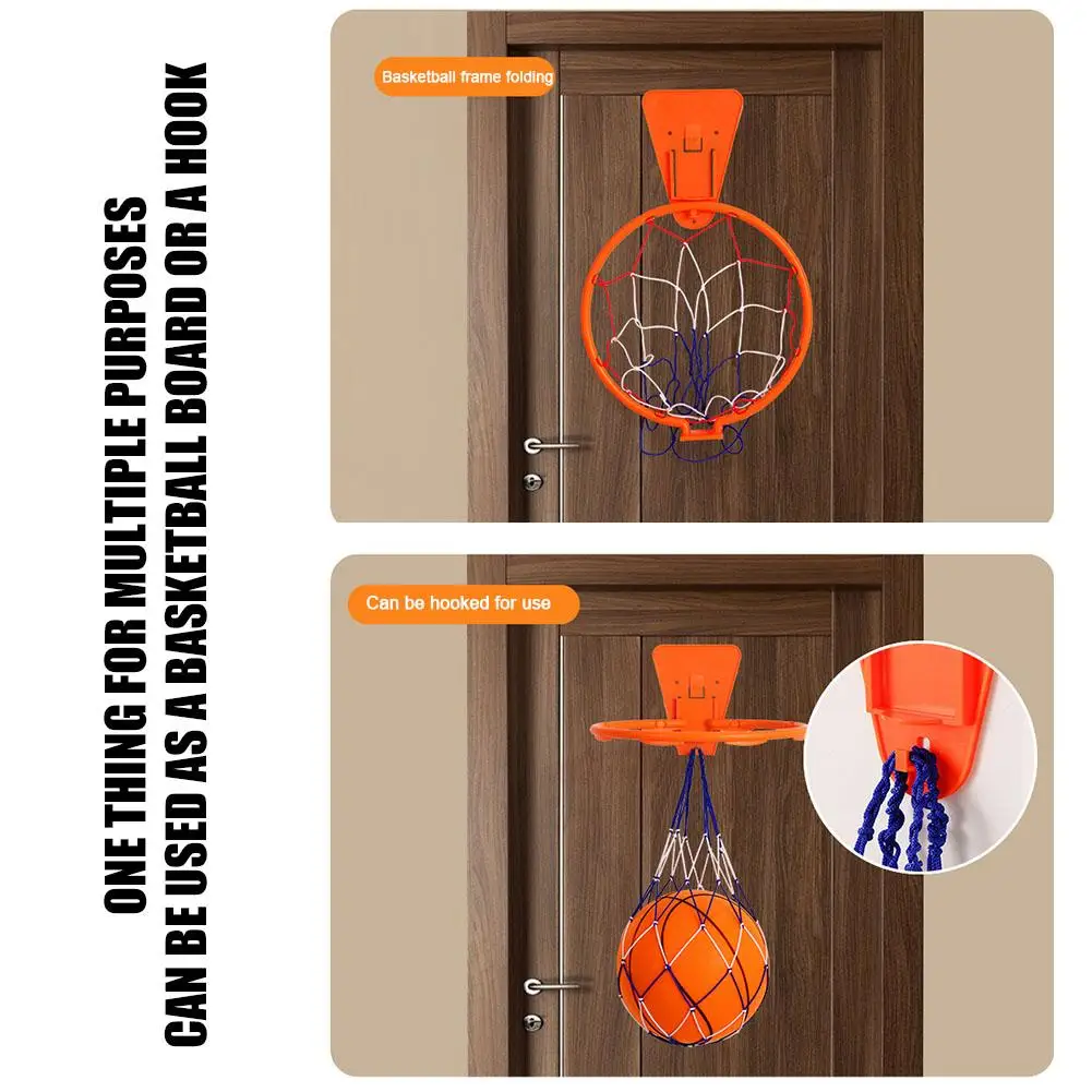 Juego divertido de seguridad para interiores para niños, de aro Mini juego de baloncesto para ejercicio en casa, soporte de marco de pared, cesta de