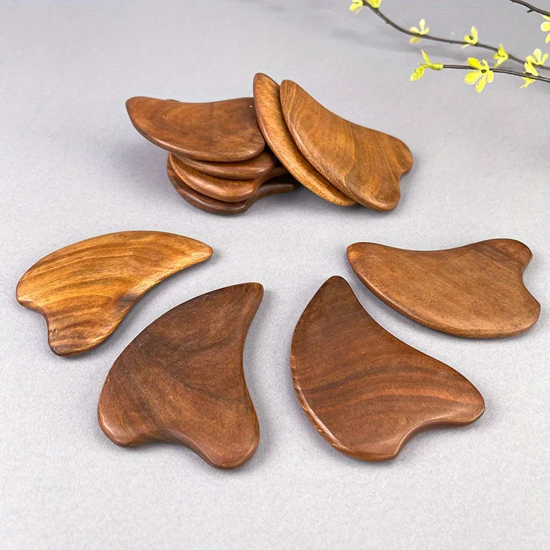 เครื่องมือขูดไม้ Gua Sha สําหรับใบหน้าและร่างกาย - เครื่องนวดหน้าต่อต้านริ้วรอย, บรรเทาอาการปวดคอและไหล่, การดูแลการระบายน้ําเหลือง"