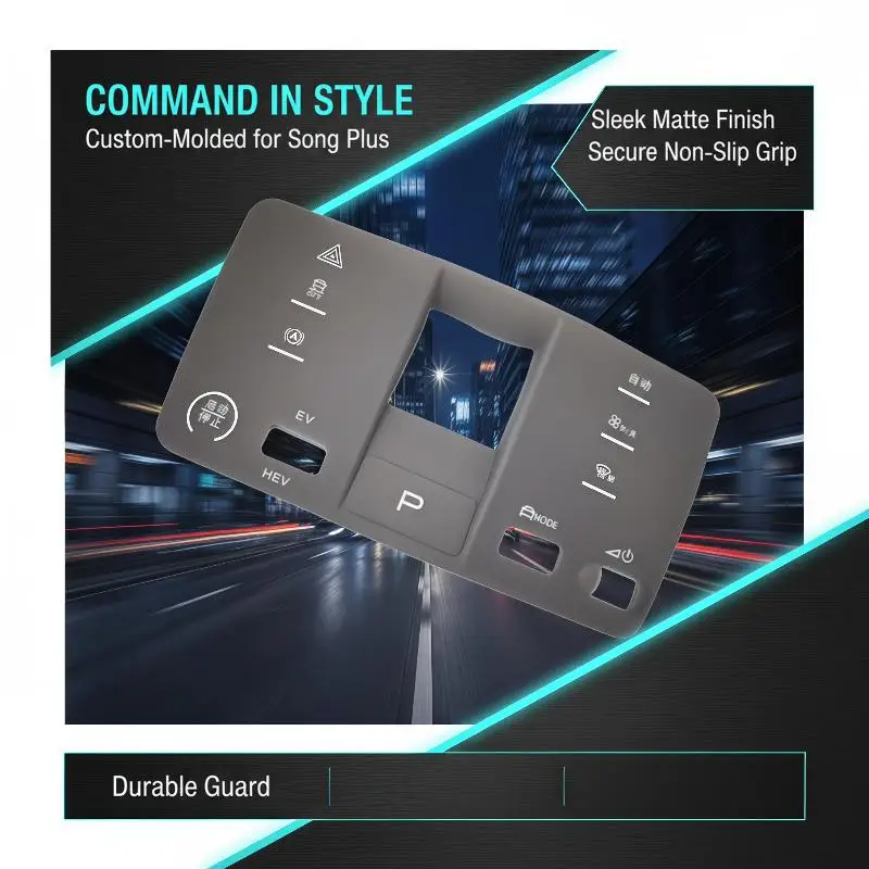 Center Console Silicone Gear Shift Pad Dustproof Anti-Scratch Shock Absorbent Non-Slip Protective Mat for Car Accessories