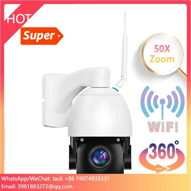 

Rscamtom 8MP Farm Wireless Outdoor Camera Tracking PIR Infrared Detection Full Color Night Vision Ptz Camera 50x Zoom
