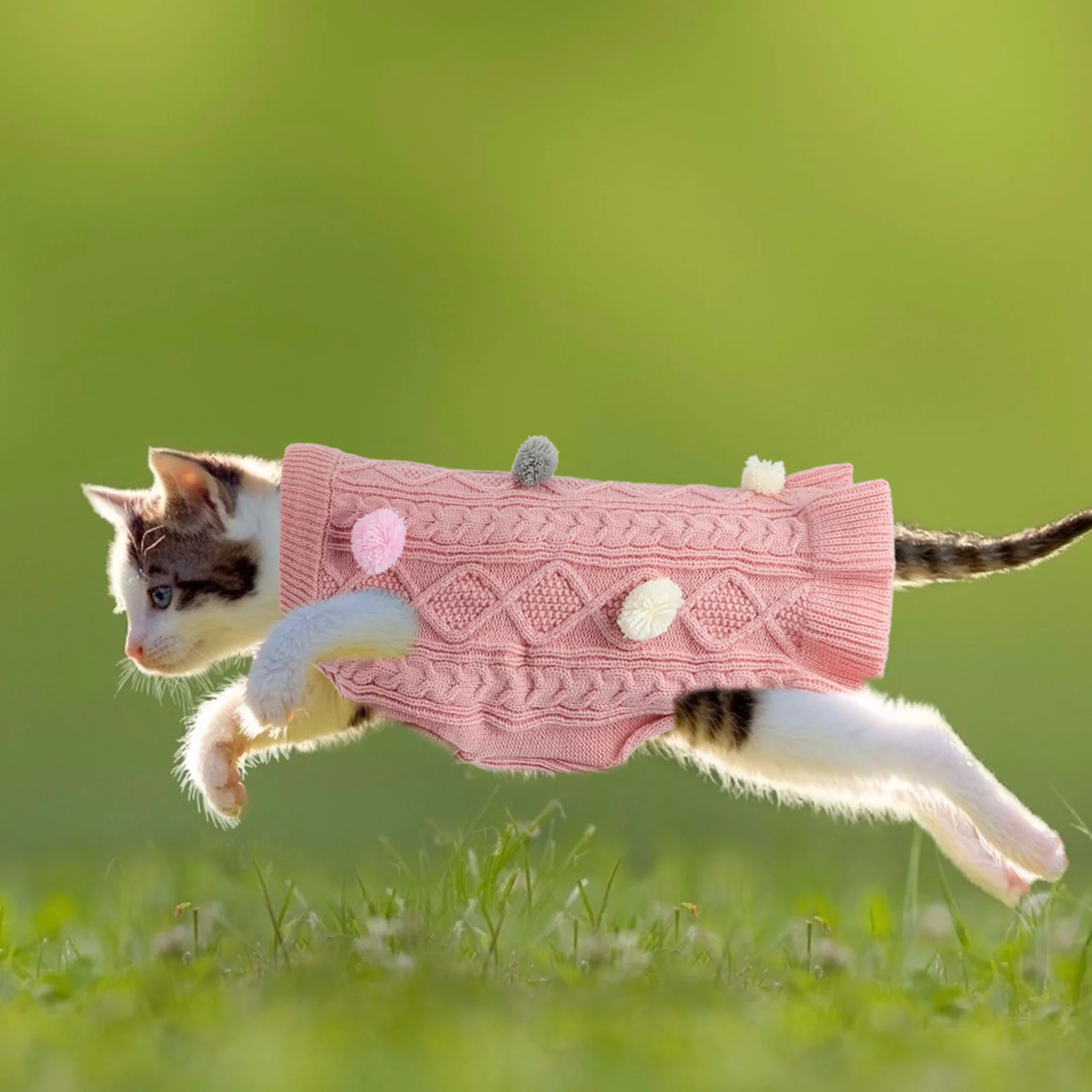 

1Pcs Pet Sweater Skirt Comfortable Acrylic Fibers Reusable Winter Knitted Clothes Daily Holiday Dog Cat Warm Costume