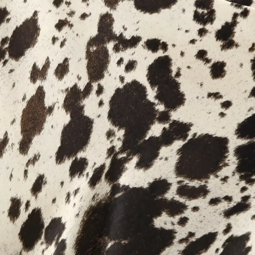 

Spring Women's Animal Print Silk Satin Texture Midi Dress European American Style Fashion