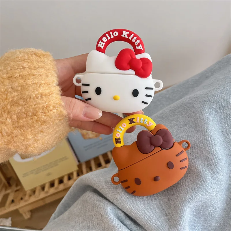 

For Airpods Pro 2 Case,Hello Kitty For Airpods 1/2/3/4 Case,Women Handbag Silicone Earphone Cover For Airpods 4 Case Girls