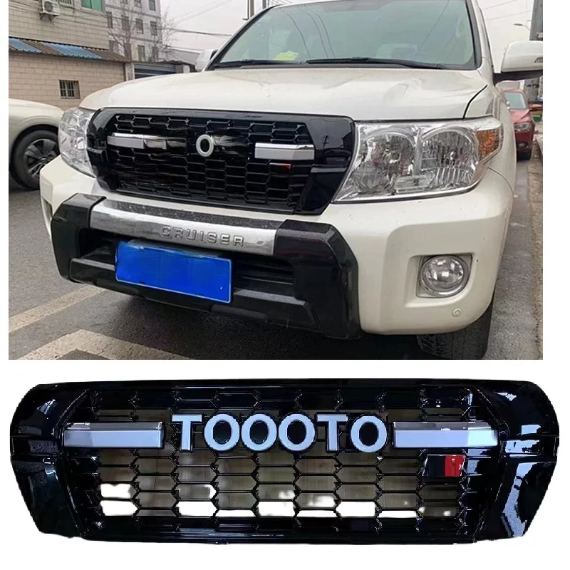 2008-2015 Landcruiser LC200 Mesh Mask Cover Fit For Land Cruiser Lc200 2009 2010 2011 2012 2013 2014 Abs Grille Grills Auto Part