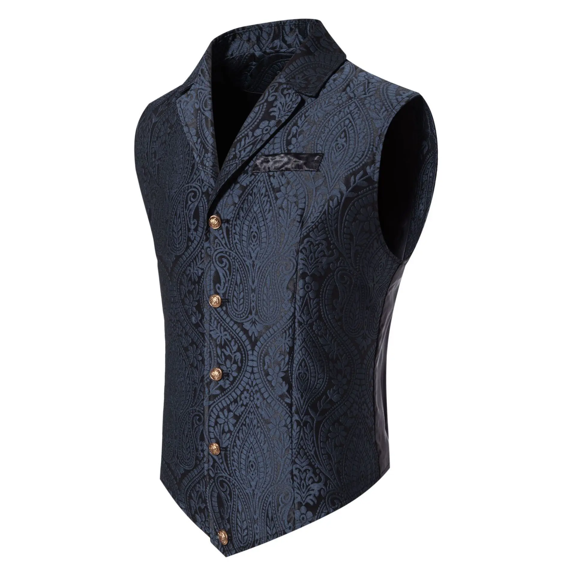 

Suit Vest Men's Casual Lapel Vest Single-breasted Jacquard Slim-fit Holiday Dress