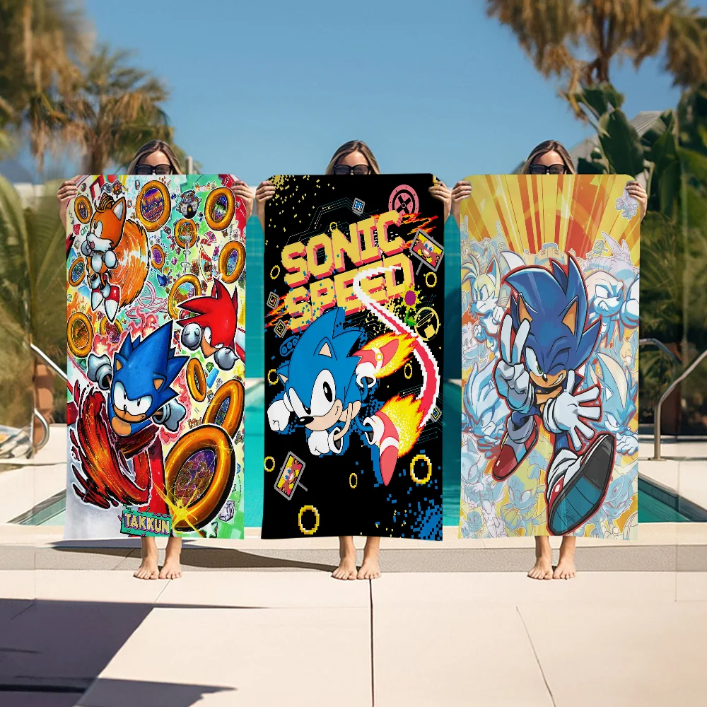 Supersonic-S-Sonic-Game Big Microfiber Beach Towels Quick Dry Towel Sand Beach Towels Pool Towel for Travel Swim Pool Yoga