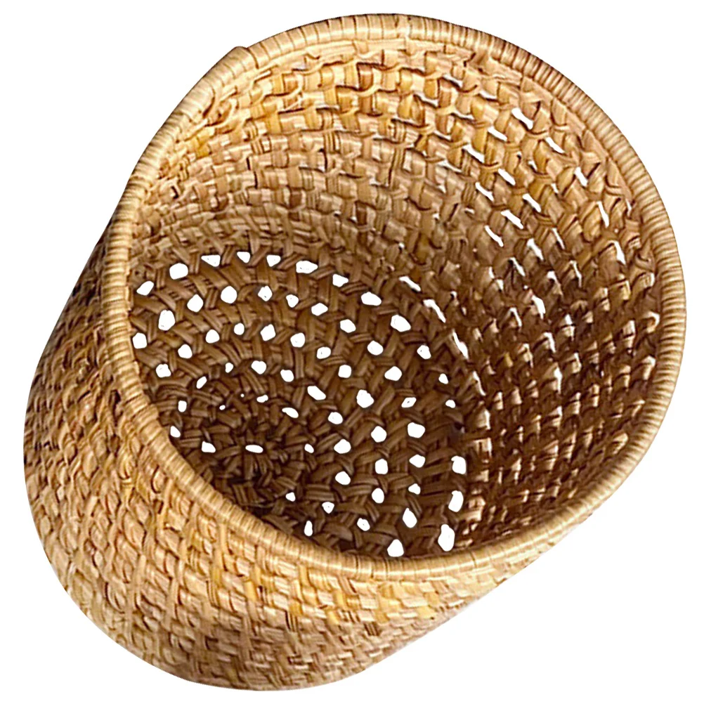 

Rattan Pencil Holder Pen Organizer Woven Desktop Storage Box Multi-Function Office Desk Organizer Exquisite Craftsmanship Large