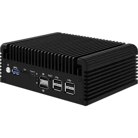 6 LAN 2.5G i226-V Fanless Mini PC Intel Core 3 N355 N305 N150 N97 Firewall Router DDR5 2xNVMe 1xSATA3.0 Type-C pfSense Proxmox
