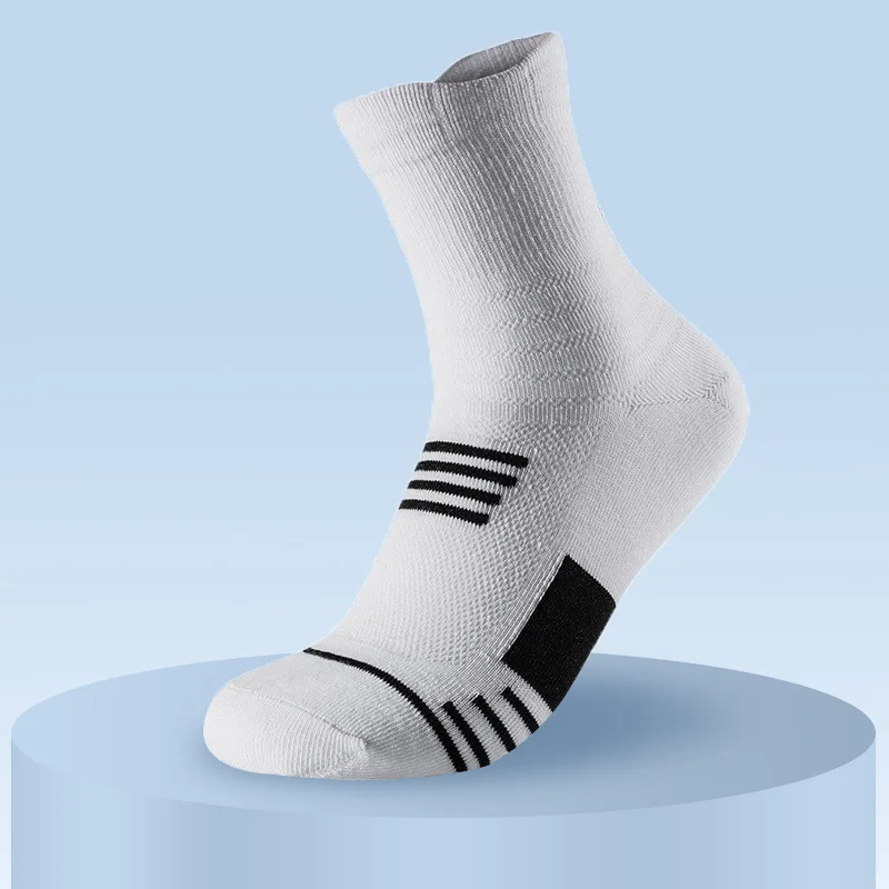 3 paia/lotto calze da uomo calze a compressione calze da ciclismo sportive da basket traspiranti traspiranti tubo elastico alto Sox