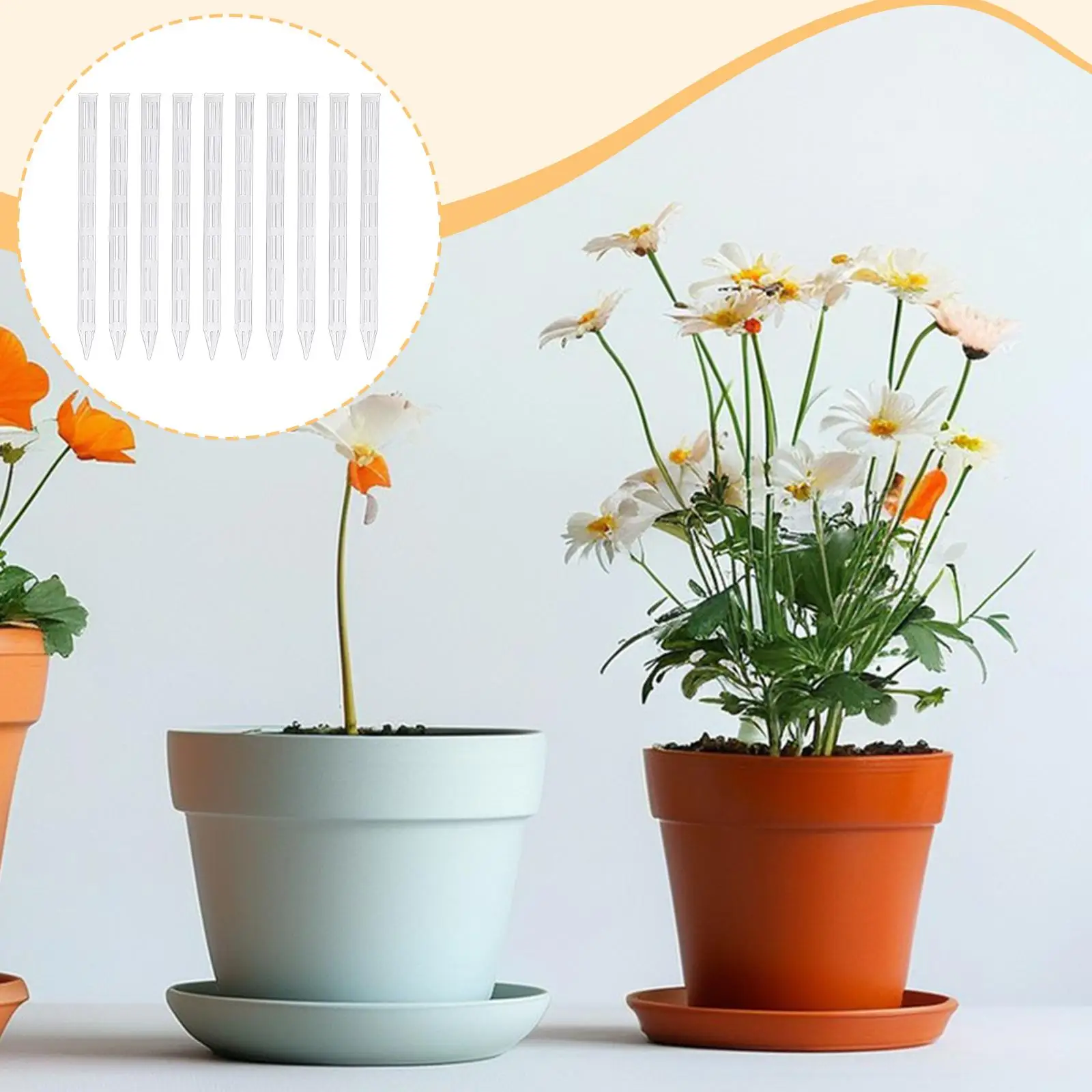 DIY Plant Ventilation Tubes Clear Plastic Aeration Stakes for Potted Plants Improve Drainage Water and Oxygen Flow