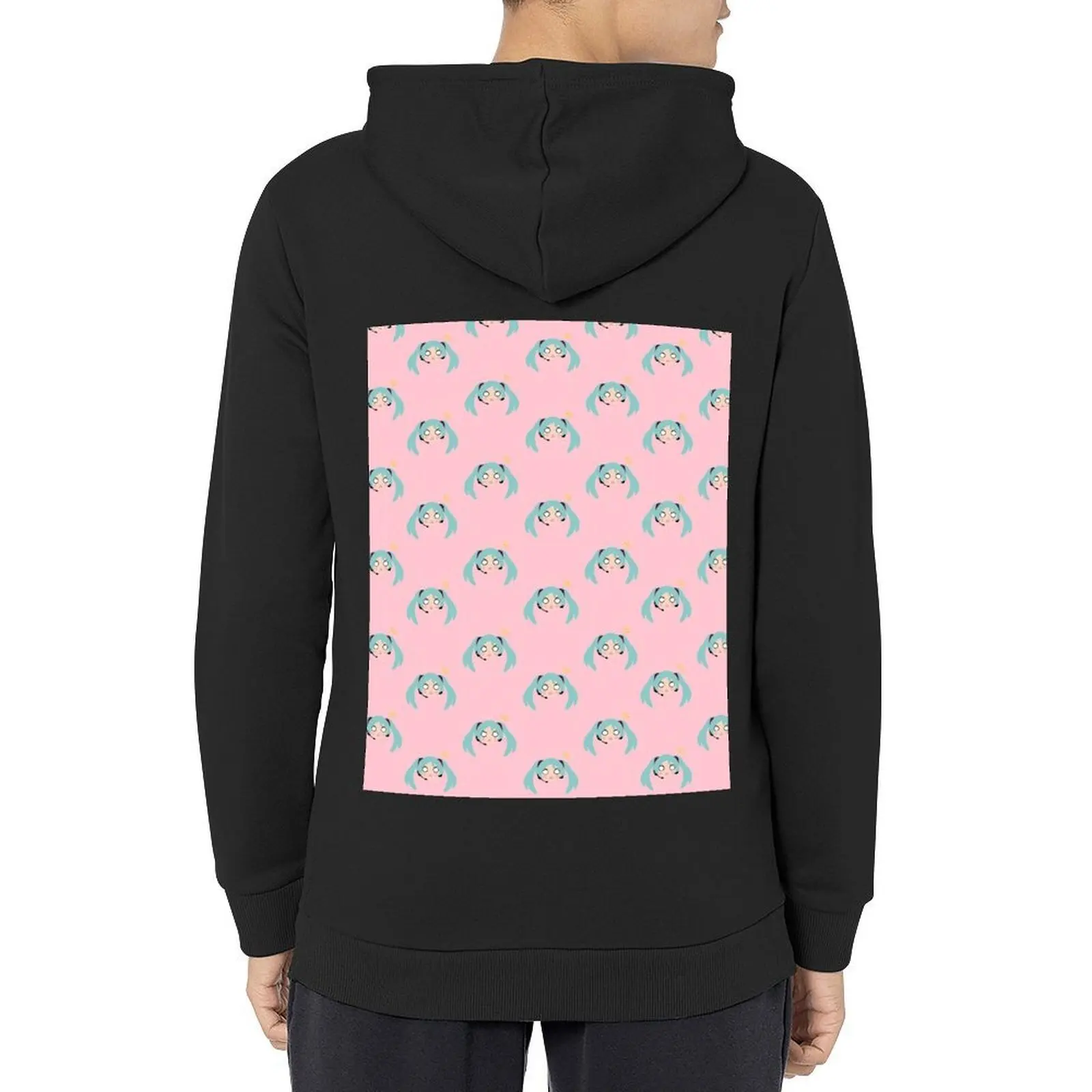 

Miku Binder Pattern - Pink Hoodie autumn new products hooded shirt anime clothing male clothes pullover hoodies
