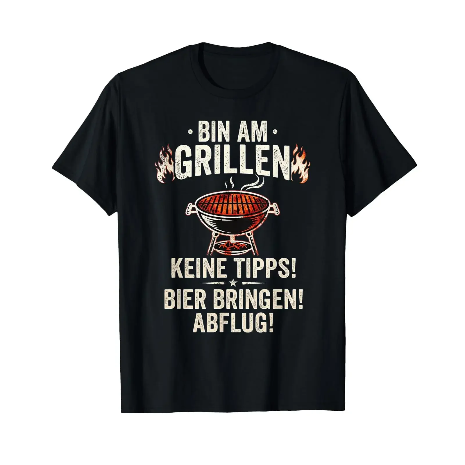 I'm grilling No tips Bring beer Departure T shirt vintage Washed Versatile homme graphic Slightly Stylish fashion