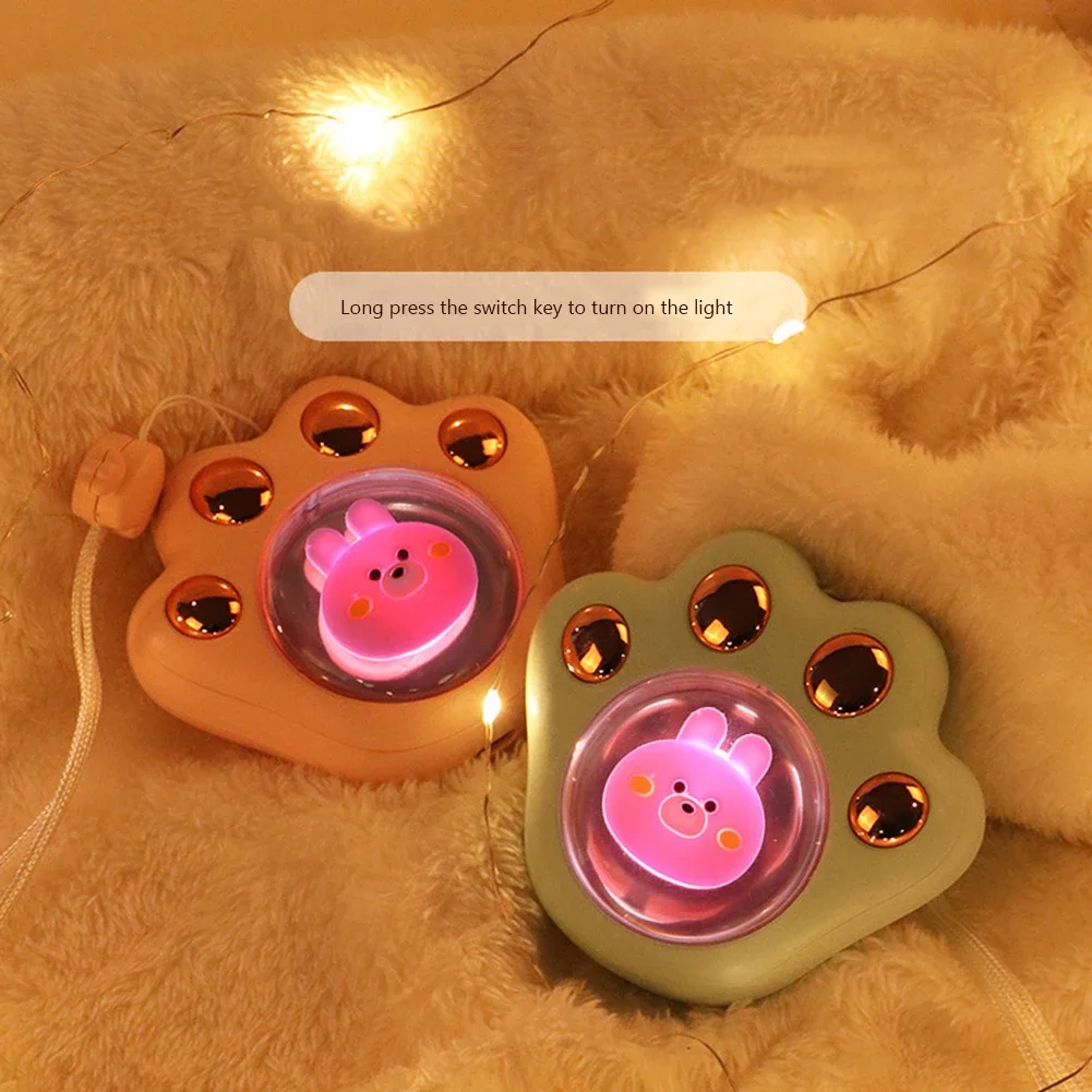 2022 Mini Portable Hand Warmer Cat Paw Cute Winter Heater 1200/2400Mah Quick Heating USB Heater Pocket Mini Electric Hand Heater