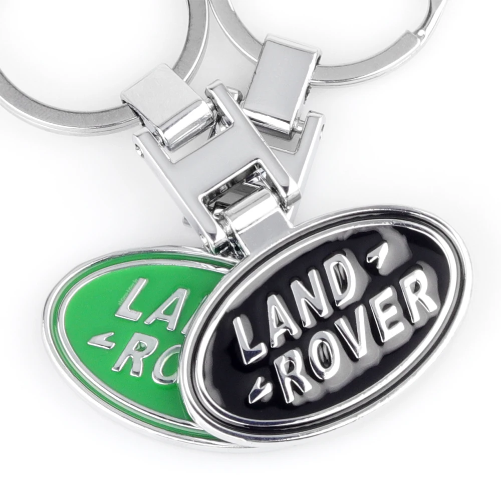 1pc 3D Metal Car Keychain Key Chain Ring Car Key Holder Accessories tools For Land Rover Discovery Range Rover Evpque Defender