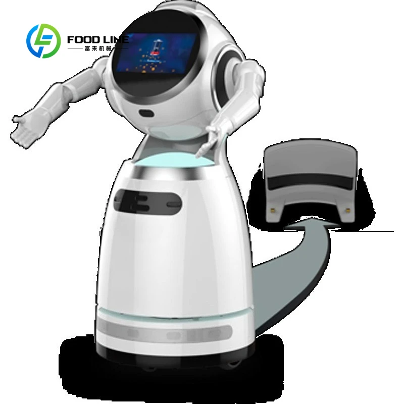 Customized Intelligent Humanoid Business Service Robot with Face Recognition App-Controlled & Auto Charge 8h Runtime for Hotel
