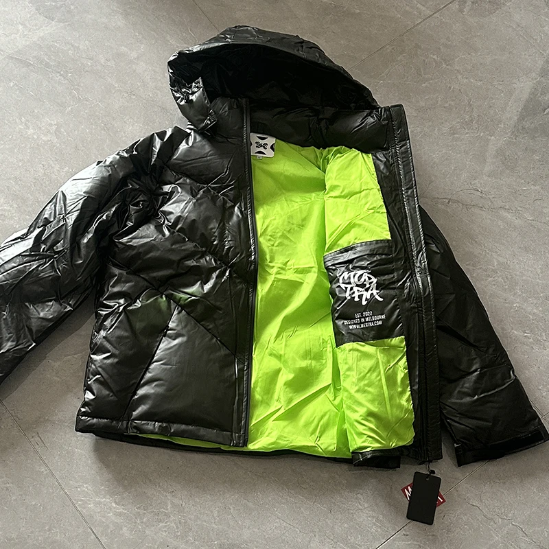 

2025 зимняя утолщенная теплая хлопковая куртка Mertra, пальто для мужчин и женщин, модные трендовые брендовые термохромные куртки MERTRA на хлопковой подкладке