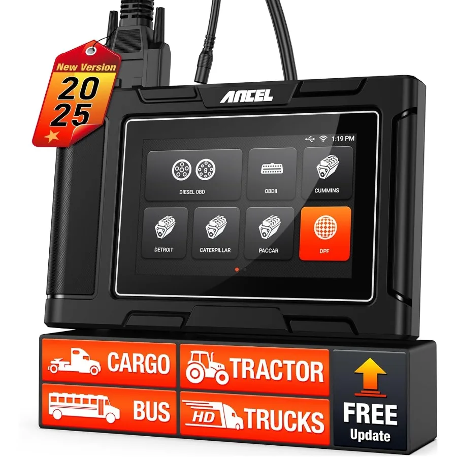 

HD3400 Pro Сверхмощный грузовик-сканер для коммерческих автомобилей с Cummins Paccar Caterpillar Detroit Volvo Mack International En