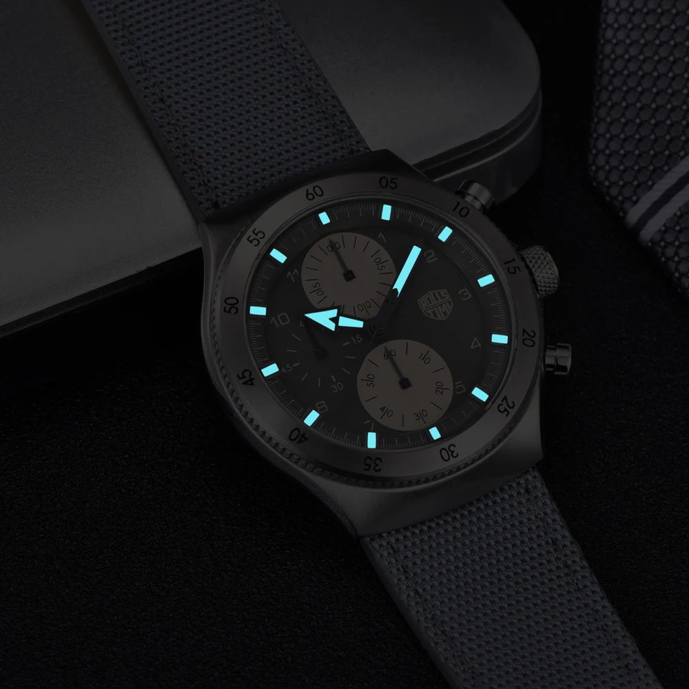 2025 جديد Rollstimi ساعات رجالي مقاوم للماء ساعة كوارتز بكرونوغراف للرجال هدية الياقوت مرآة الفولاذ المقاوم للصدأ ساعة اليد