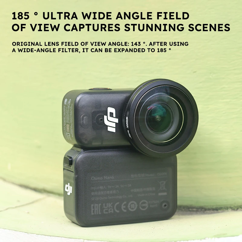 Dla DJI Osmo Nano 185 °   Szerokokątny obiektyw powiększający pole widzenia, ramka ze stopu aluminium, akcesoria do aparatu. — zdjęcie produktu 2