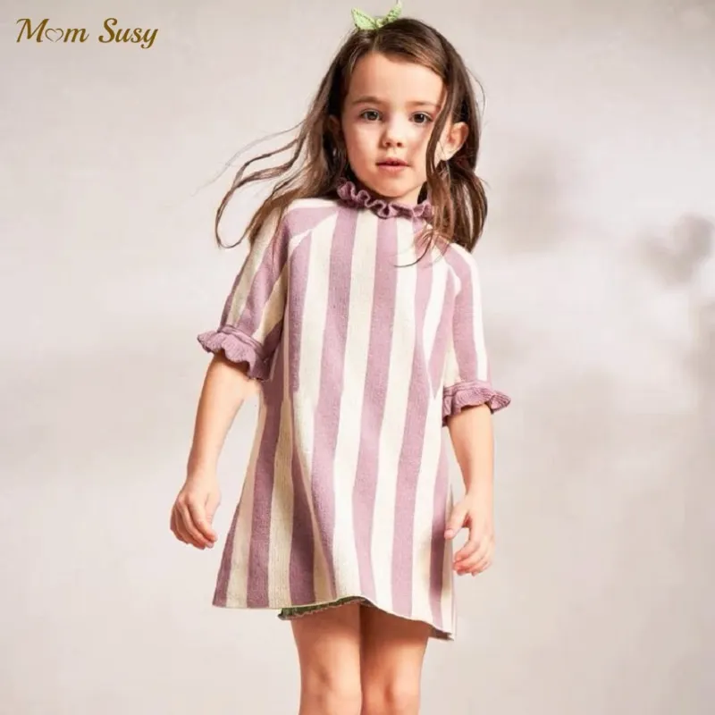 Baby Girl Princess Cotton Knitted Dress Flare Sleeve Infant Toddler Sweater  Dress Outfit Baby Clothes Christmas Party 1-10Y - AliExpress 1501