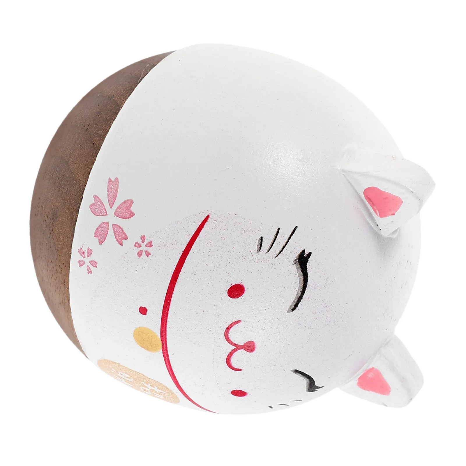 

Wooden Kitten Tumbler Desk Decoration Creative Hand Carved Cat Lover Present Home Office Ornament Cat Statue Kitten Figurine