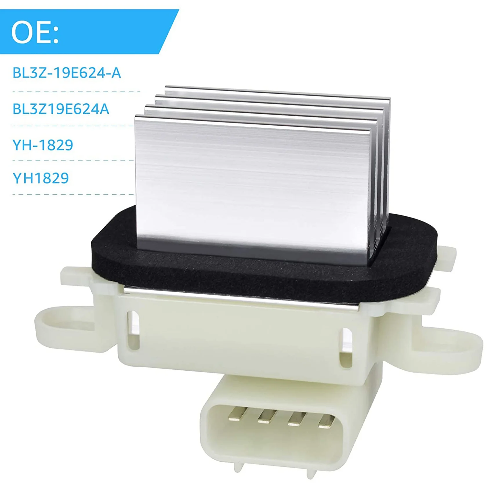 

A73Q-BL3Z-19E624-A New For Ford Motorcraft HVAC Blower Motor Resistor YH1829 BL3Z19E624A, BL34-19E624-AA, BL3419E624AA