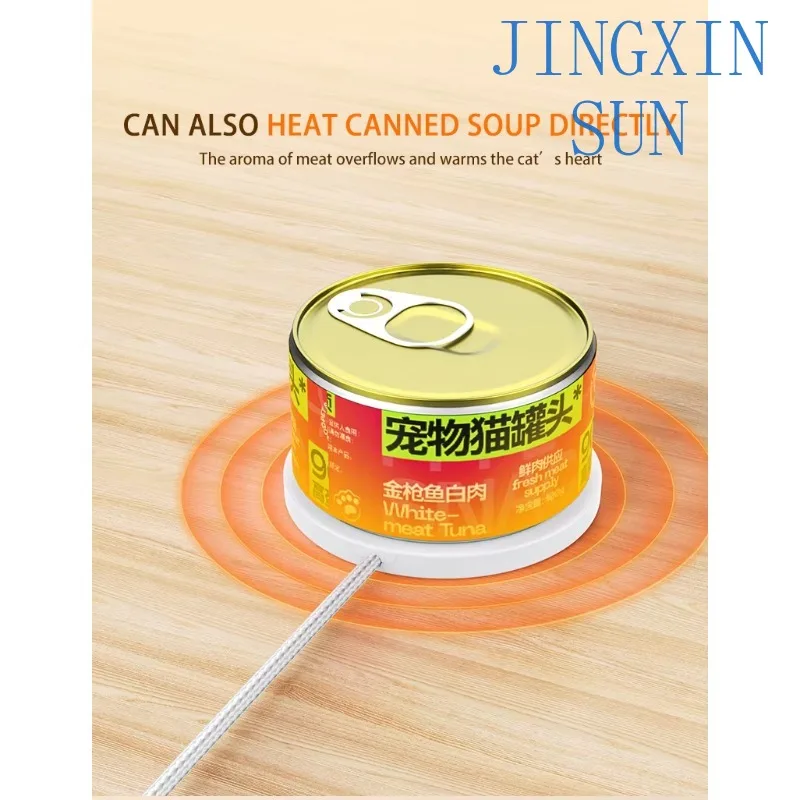 Cat and dog bowl Magnetic leak-proof automatic heating bowl Pet constant temperature bowl