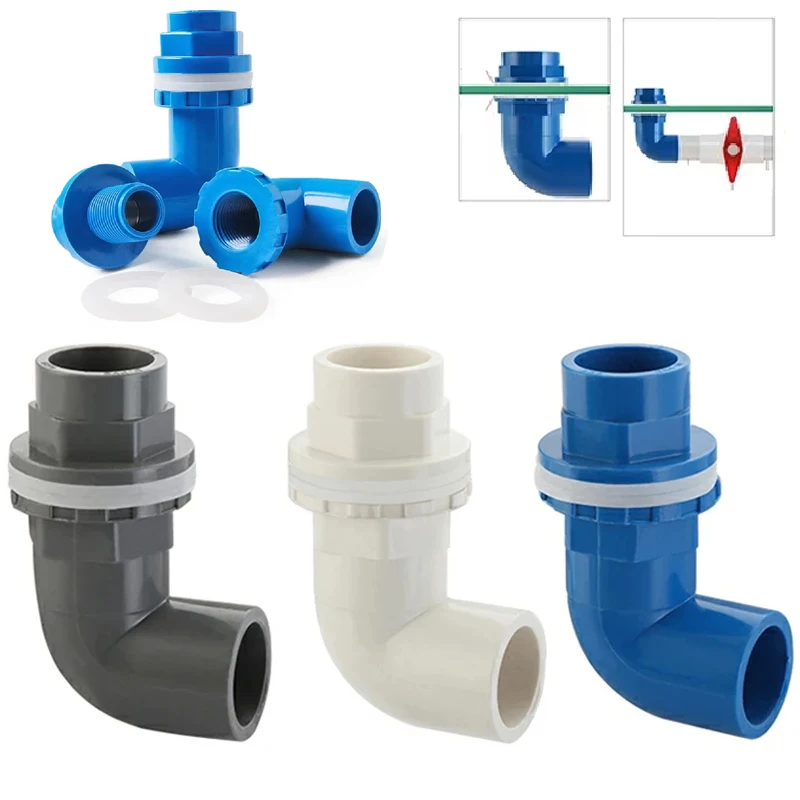 

I.D 20 ~ 50 мм ПВХ-труба для аквариума 90 ° Угловой дренажный соединитель, перелив, впускной отверстие для воды, выходная труба, дренажные фитинги «сделай сам»