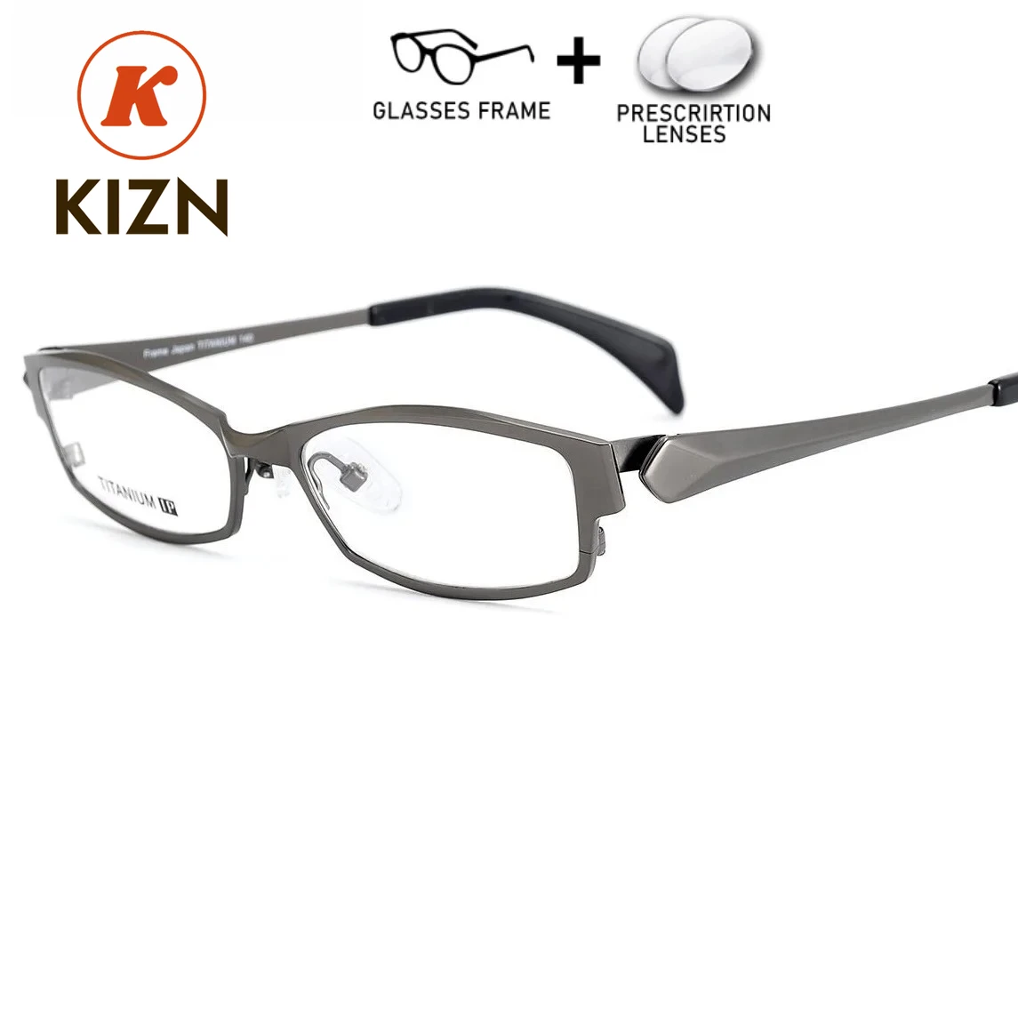 

New High Quality Pure Hyperopia Prescription Lenses Eyewear Anti Titanium Eyeglasss For Men HD Myopia Blue Light Glasses