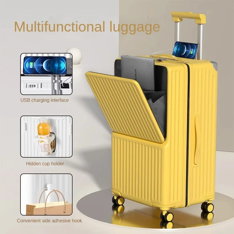 30'' Thickened Trolley Box for Family and Student Travel and Bussiness Trip with Laptop Storage Super Large Capacity Suitcase