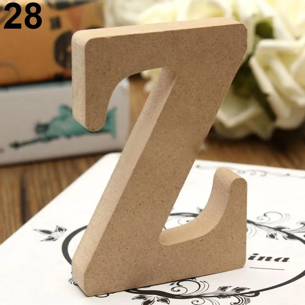 10cm A-Z Wood Wooden Letters Alphabet Wedding Birthday Party Diy Home Decor Personalised Name Design Freestanding Wood Alphabets