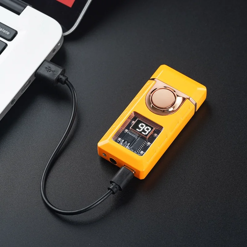 أحدث ولاعة يتم التحكم فيها صوتًا بتقنية سوداء من البيوتان قابلة للنفخ/نوع C شحن ولاعات السجائر المعدنية وملحقات التدخين